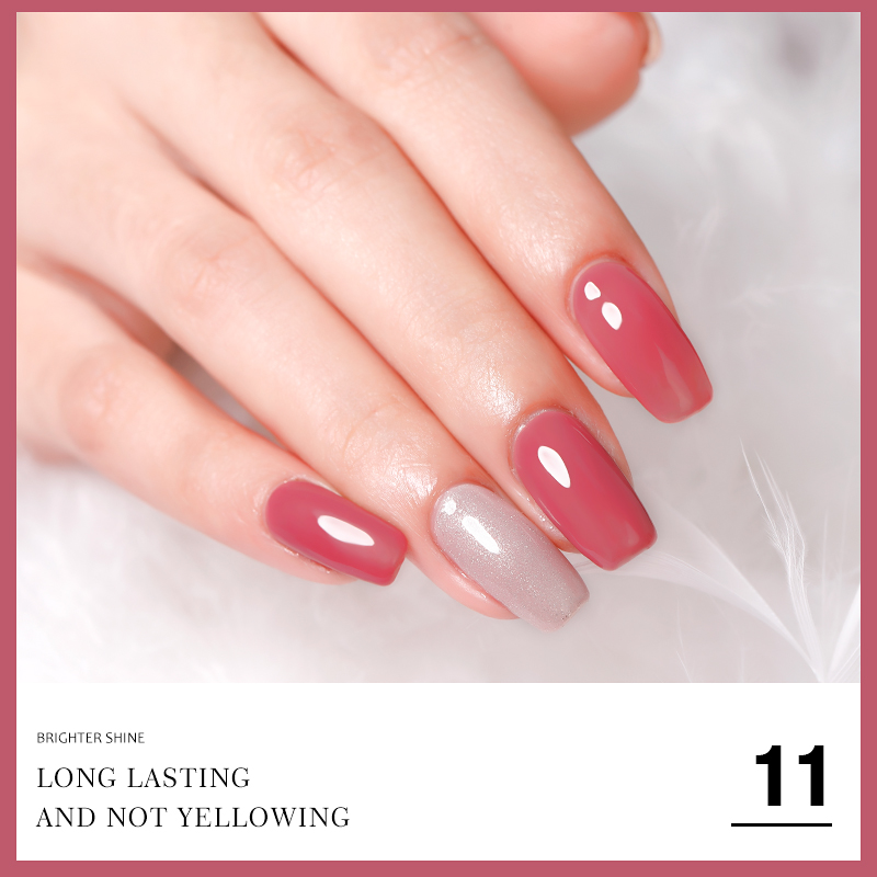 ANG-02 Coral Peach Series Cute Pinks White UV Nail Polish (14)