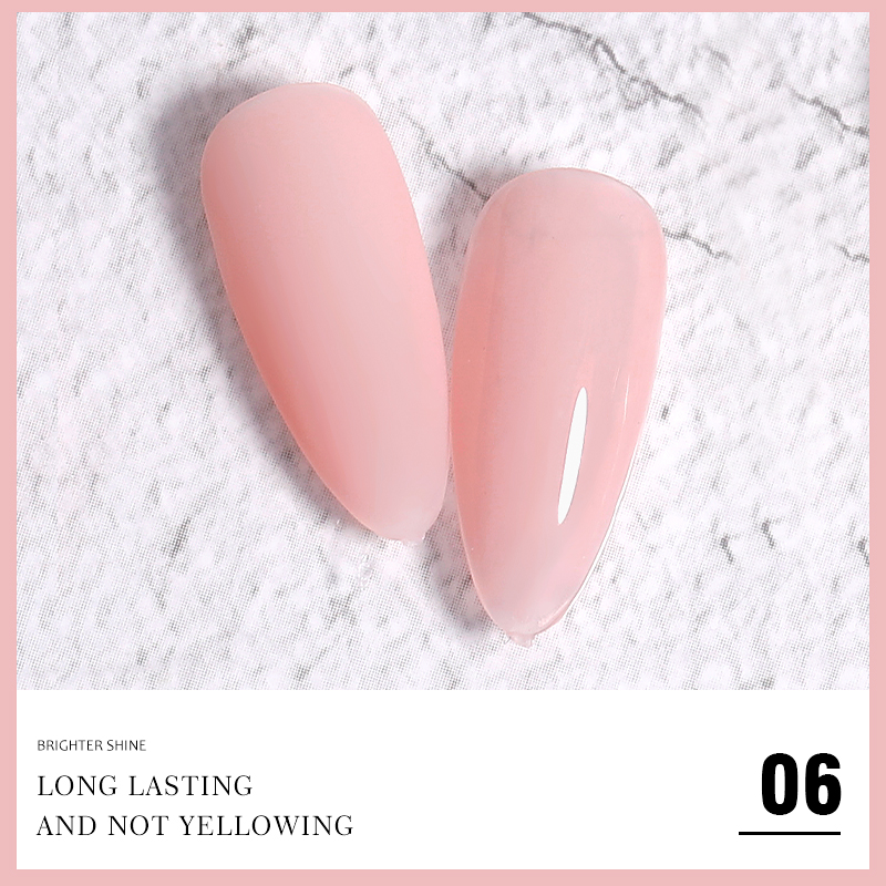ANG-02 Coral Peach Series Cute Pinks White UV Nail Polish (9)