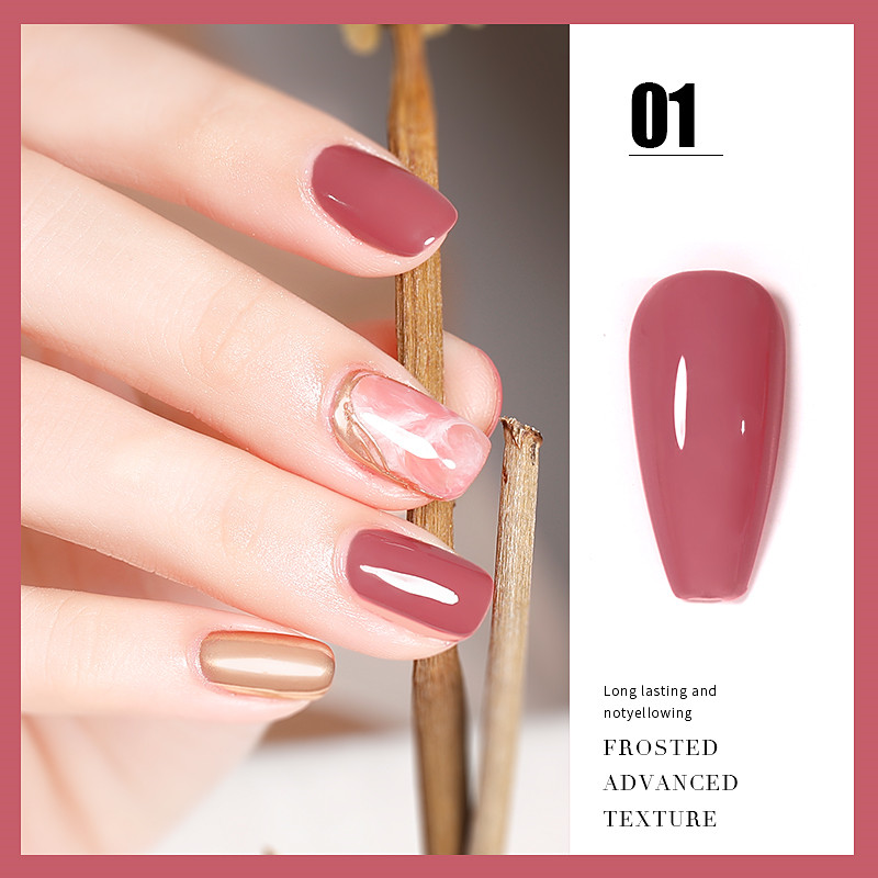 ANG-23 Popular Shimmer Red UV Nail Gel Polish (1)