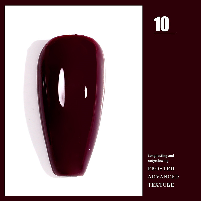 ANG-23 Popular Shimmer Red UV Nail Gel Polish (10)