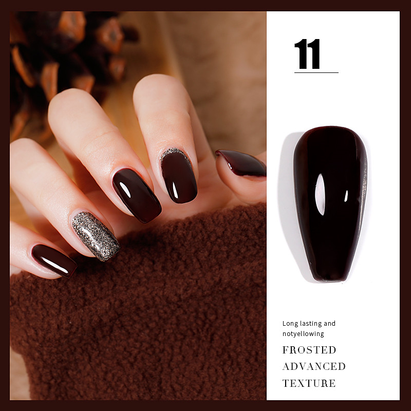 ANG-23 Popular Shimmer Red UV Nail Gel Polish (11)