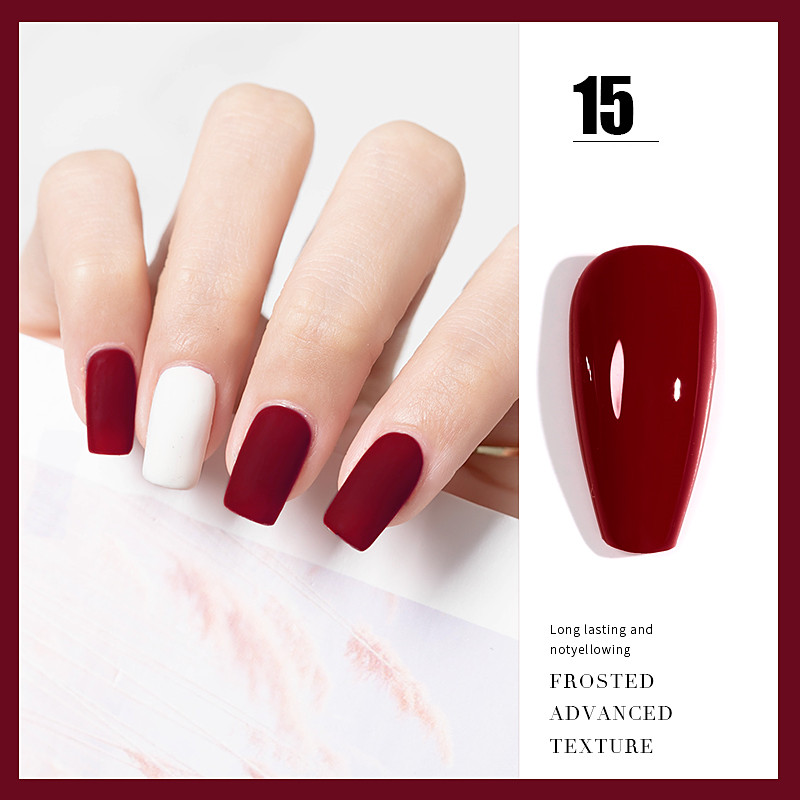 ANG-23 Popular Shimmer Red UV Nail Gel Polish (15)