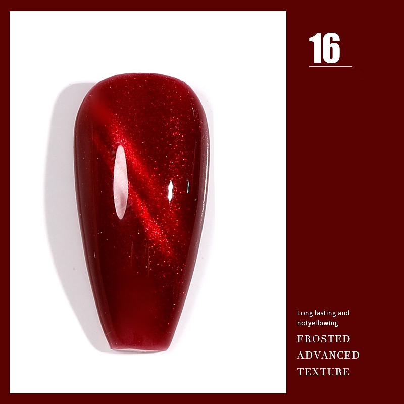 ANG-23 Popular Shimmer Red UV Nail Gel Polish (16)