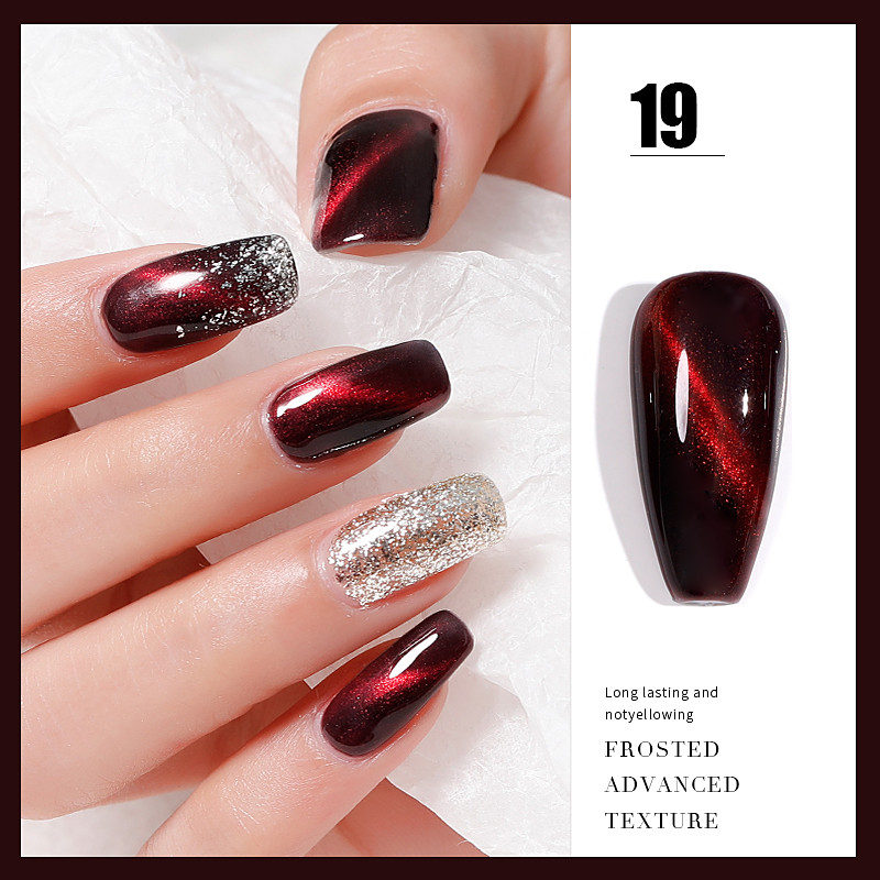ANG-23 Popular Shimmer Red UV Nail Gel Polish (19)