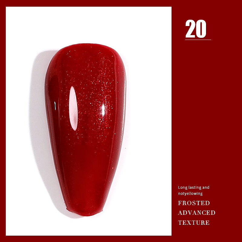ANG-23 Popular Shimmer Red UV Nail Gel Polish (20)