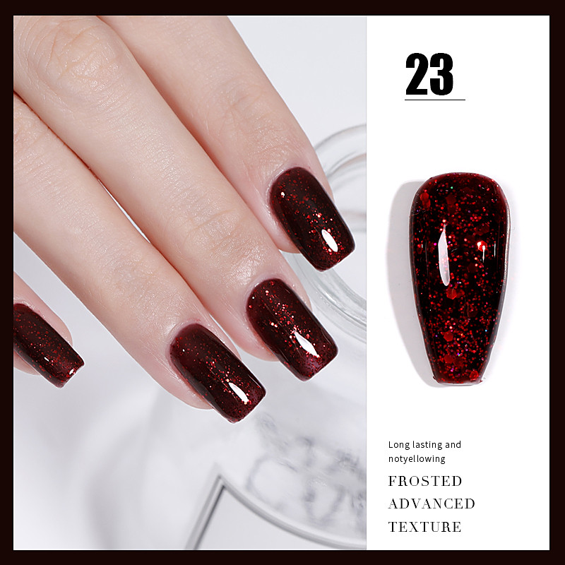 ANG-23 Popular Shimmer Red UV Nail Gel Polish (23)