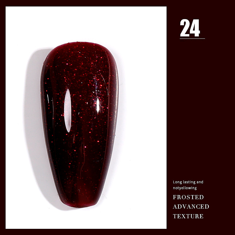 ANG-23 Popular Shimmer Red UV Nail Gel Polish (24)