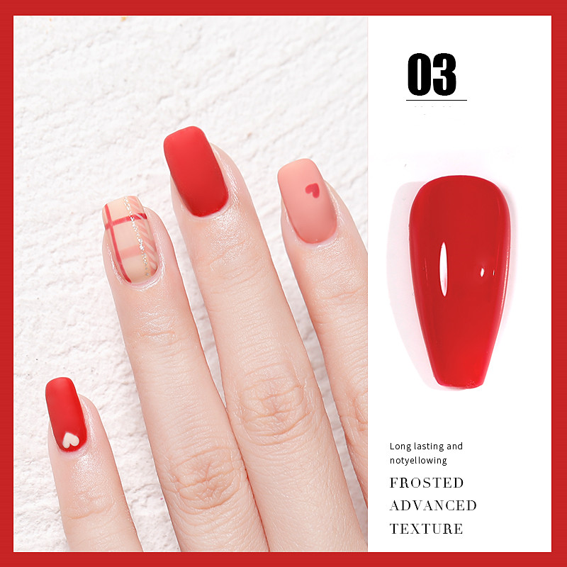 ANG-23 Popular Shimmer Red UV Nail Gel Polish (3)
