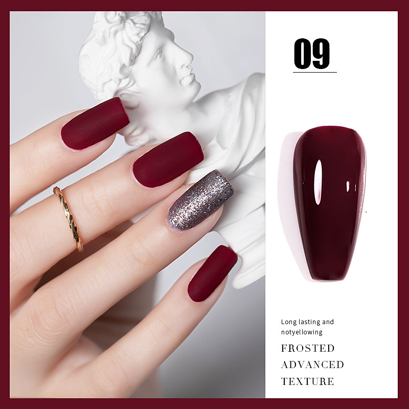 ANG-23 Popular Shimmer Red UV Nail Gel Polish (9)